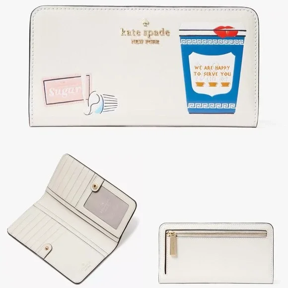 NWT💃Kate Spade Collectable Bundle Coffee Break Tote Shoulder and Wallet Set - Picture 9 of 11